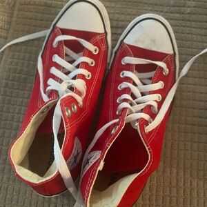 Converse Mens Red High-Top Sneakers